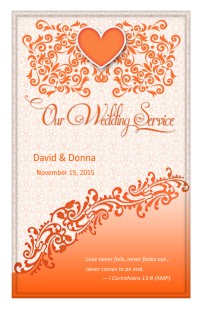 Wedding Program Cover Template 12E - Version 2